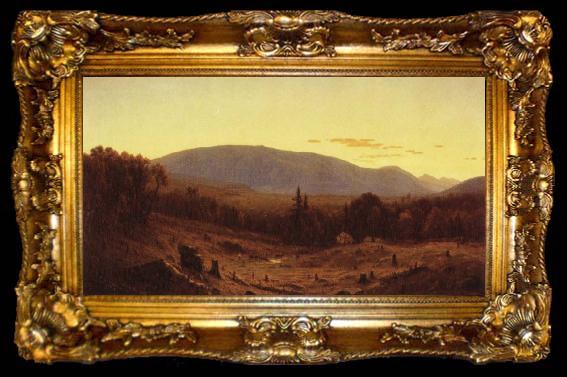framed  Sanford Robinson Gifford Hunter Mountain Twillight, ta009-2